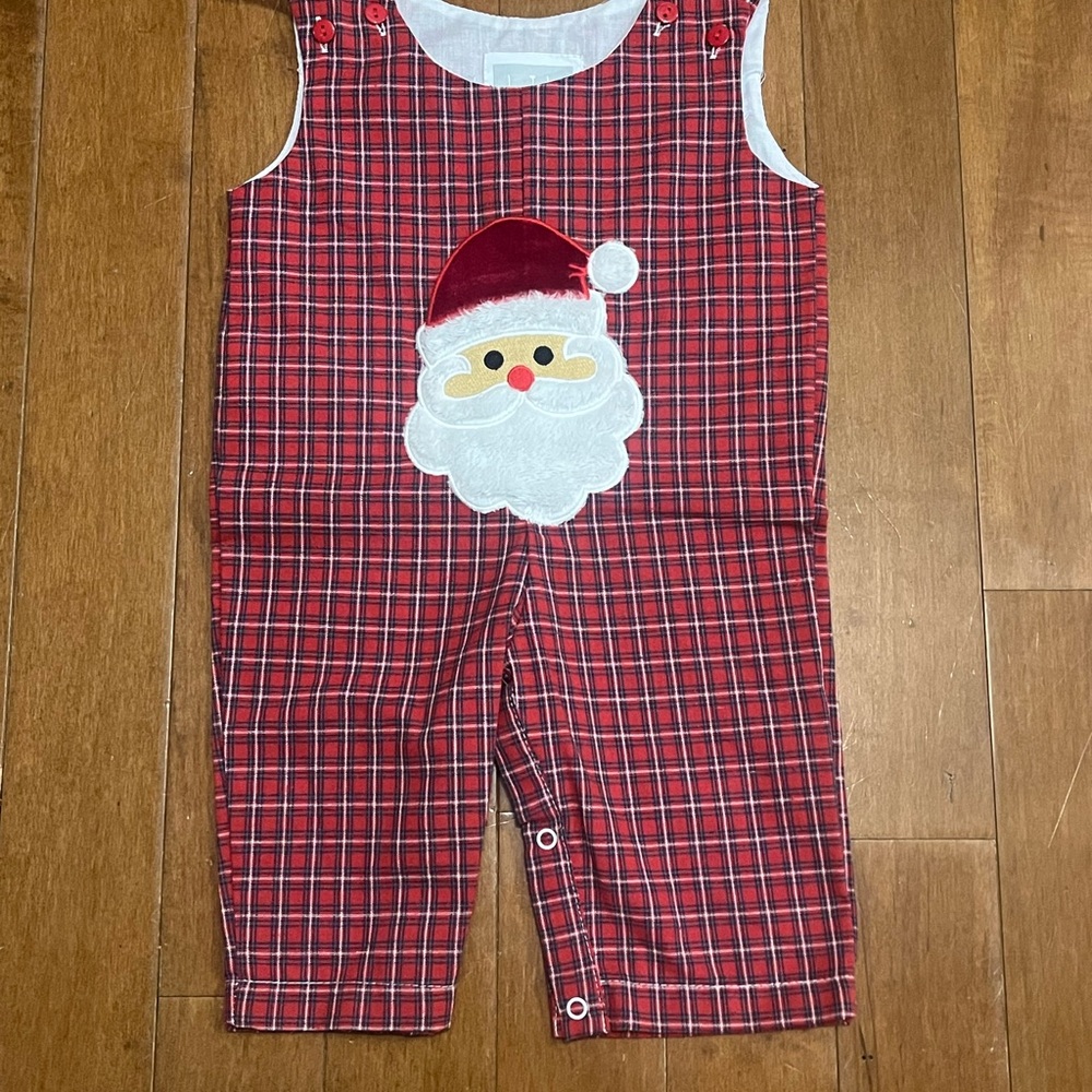 Lil Cactus Red Plaid Romper 3-6 Months